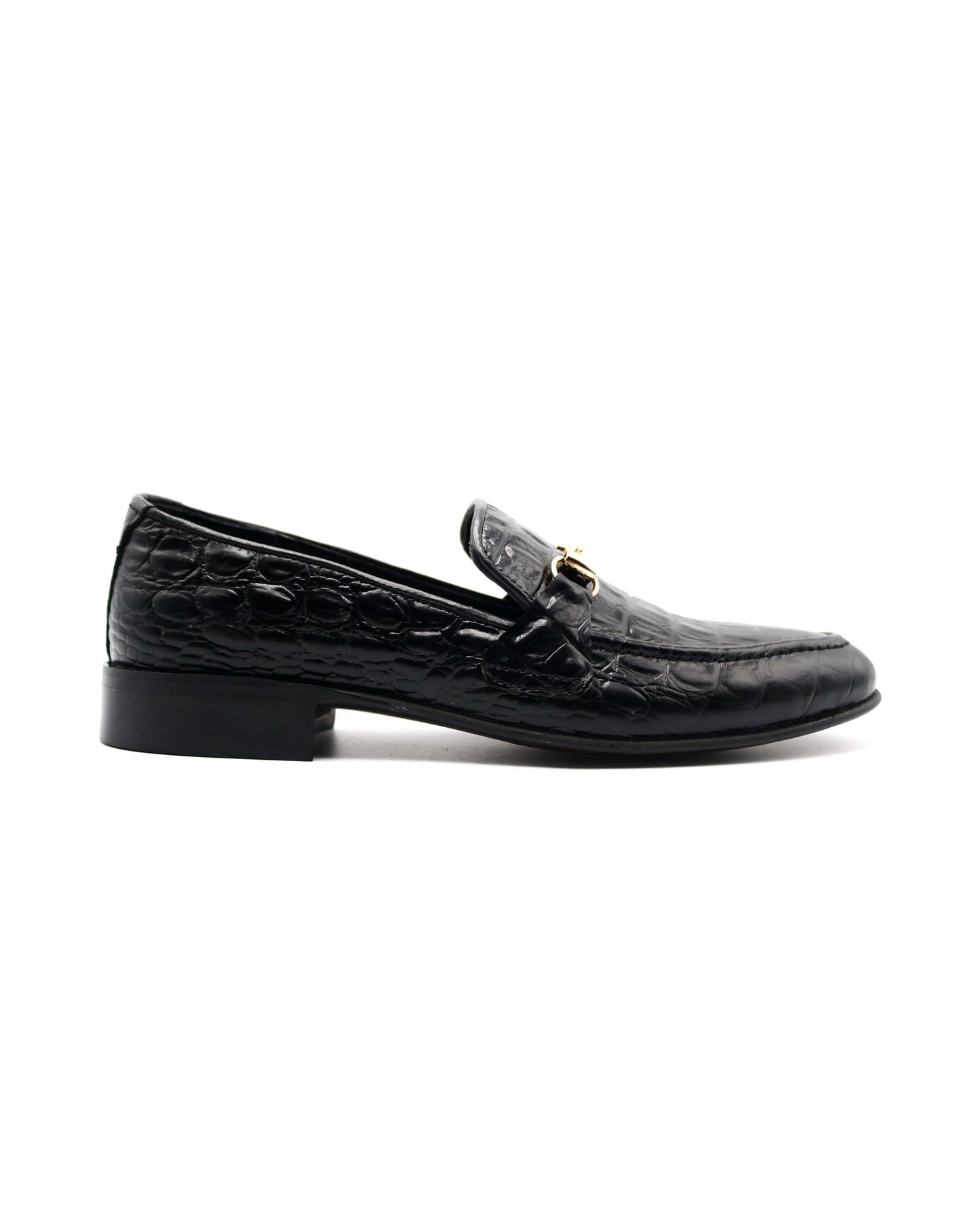 Crocodile Black Loafers
