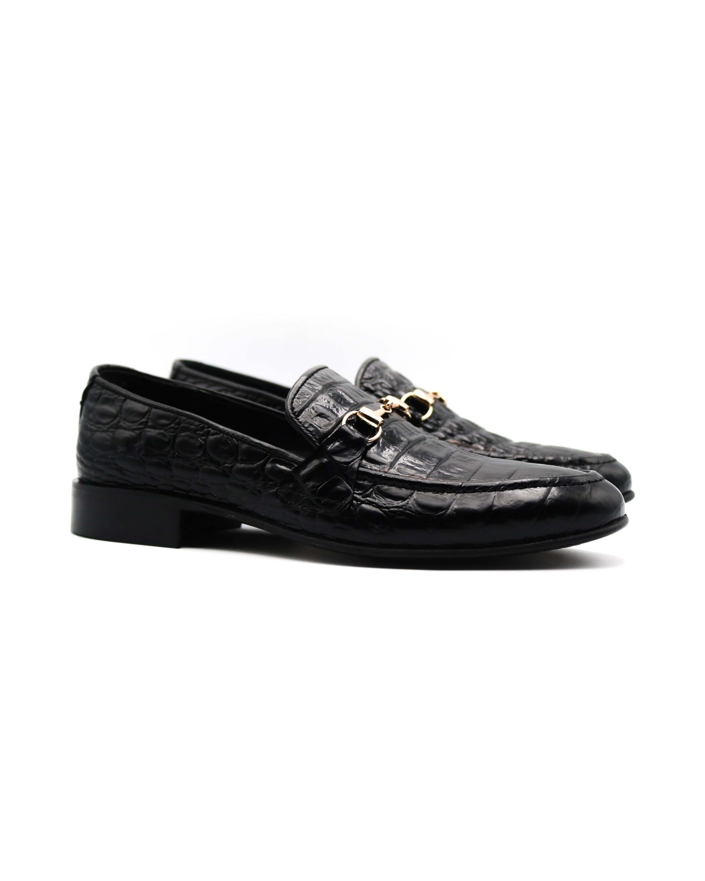Crocodile Black Loafers
