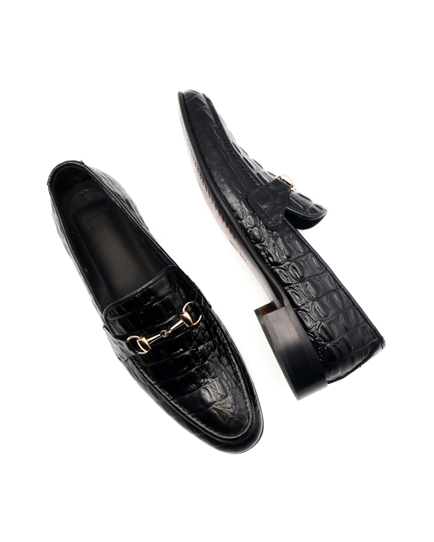 Crocodile Black Loafers