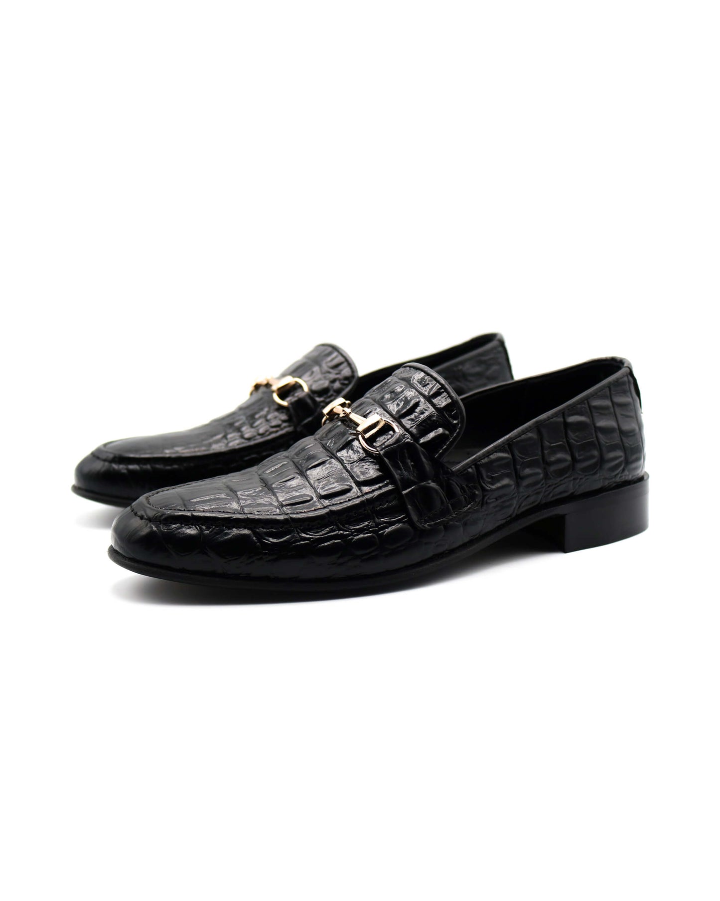 Crocodile Black Loafers