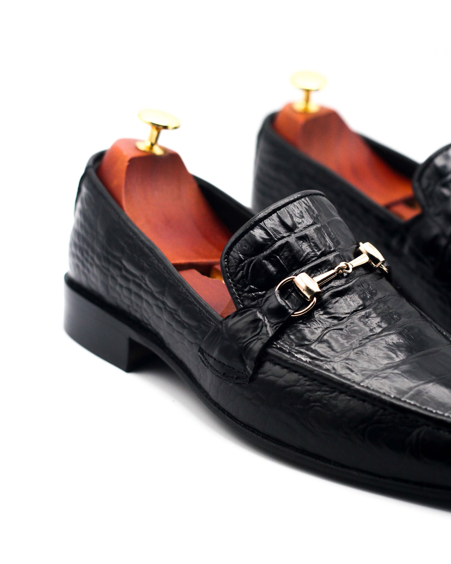 Crocodile Black Loafers