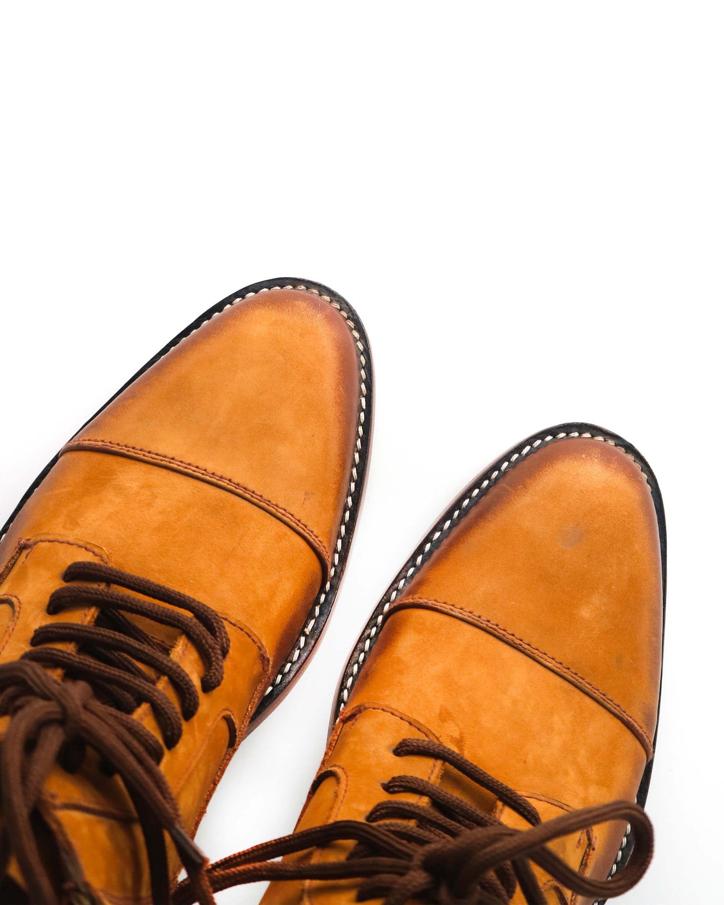 Bronze Lace-Up Boots