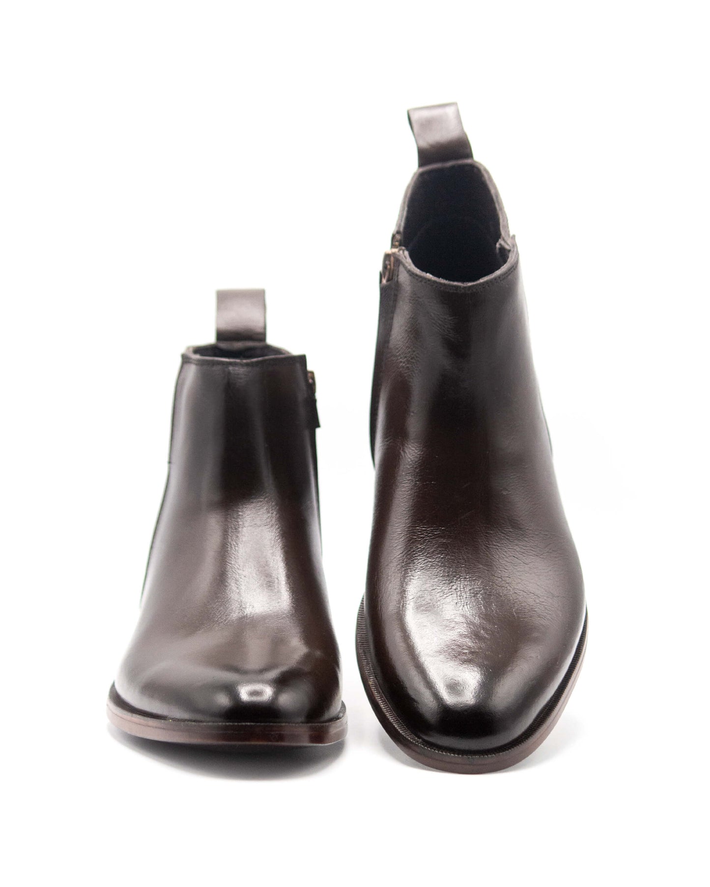 Zipper Chelsea Brown Boots