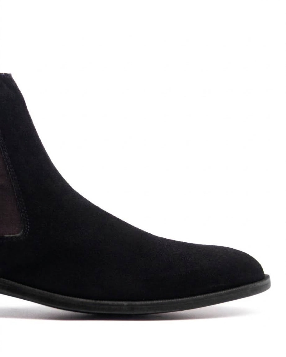 Suede Chelsea Black Boots