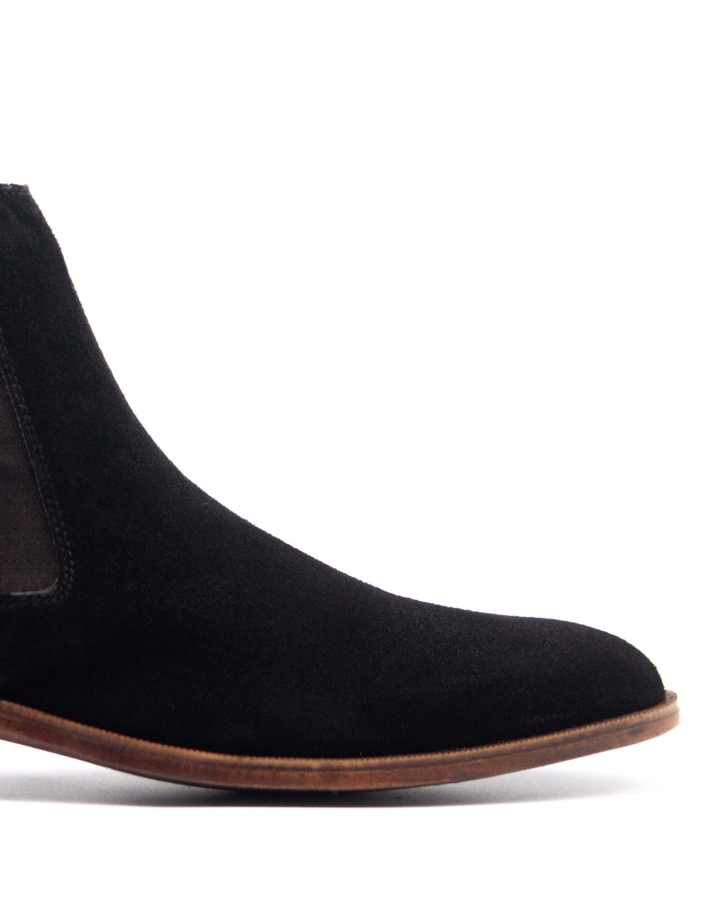 Suede Chelsea Black Boots