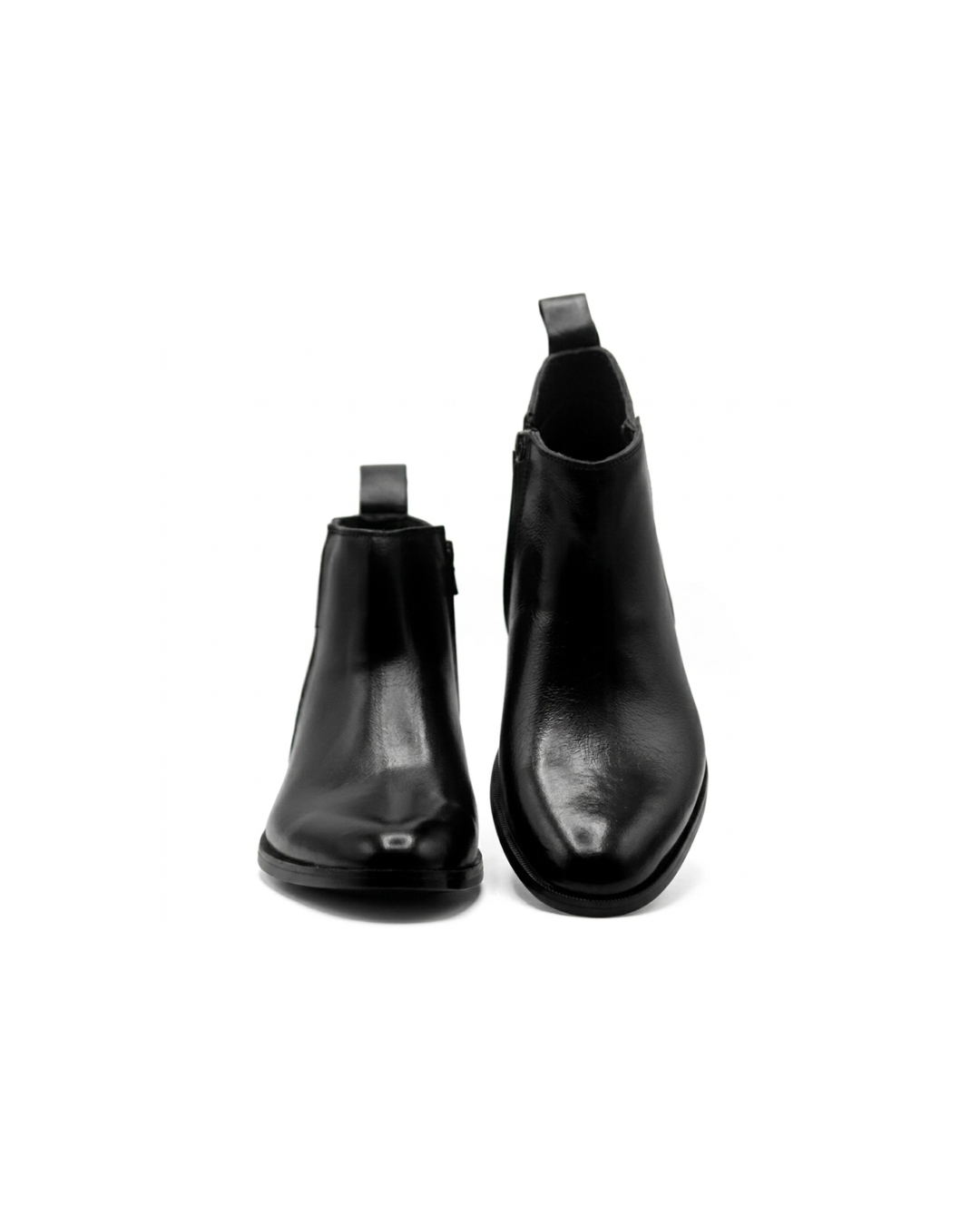 Zipper Chelsea Black Boots
