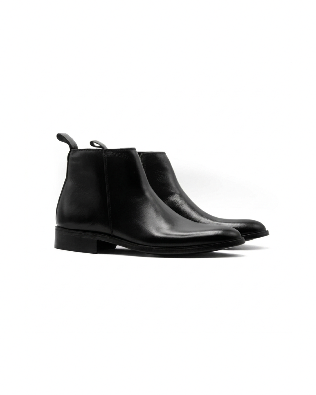 Zipper Chelsea Black Boots