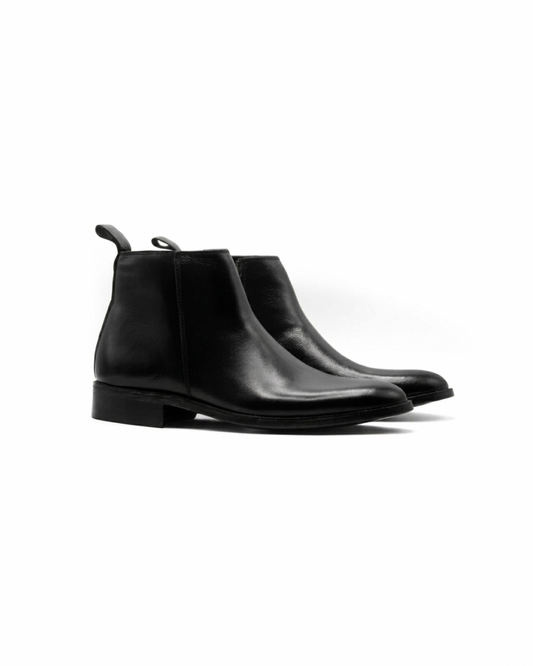 Zipper Chelsea Black Boots
