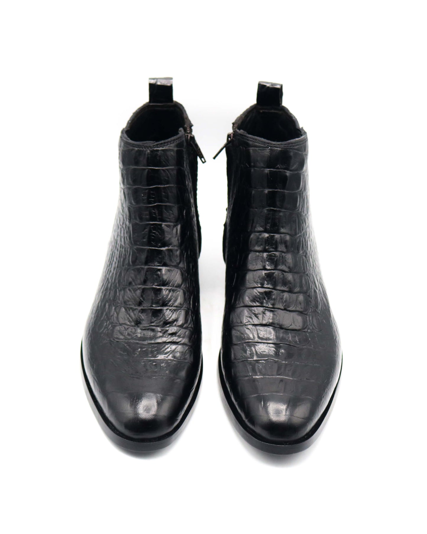 Crocodile Chelsea Black Boots